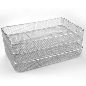 Cesta de malla de almacenamiento de acero inoxidable de 50cm para vegetales - Product Image 1