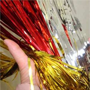 PVC silver curtain match Foil Tinsel garland metallic Tinsel Foil Fringe curtain Backdrops - Product Image 4