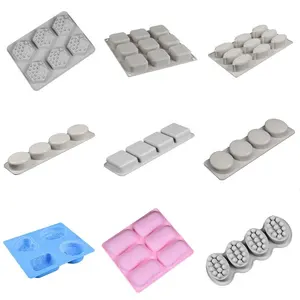 Mais novo Produto 9 Projetos Diferentes Soap Making Moldes de Silicone Feitos À Mão