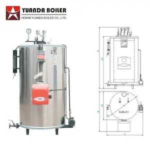 Vertical type 100kg/hr 200kg/hr 300kg/hr 500kg/hr LPG Gas Oil Fired Small Steam Boiler