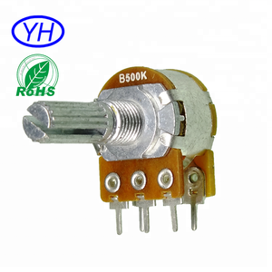 16 mm 10 K ohm stereo gang carbon film push button volume control potentiometer - Product Image 6