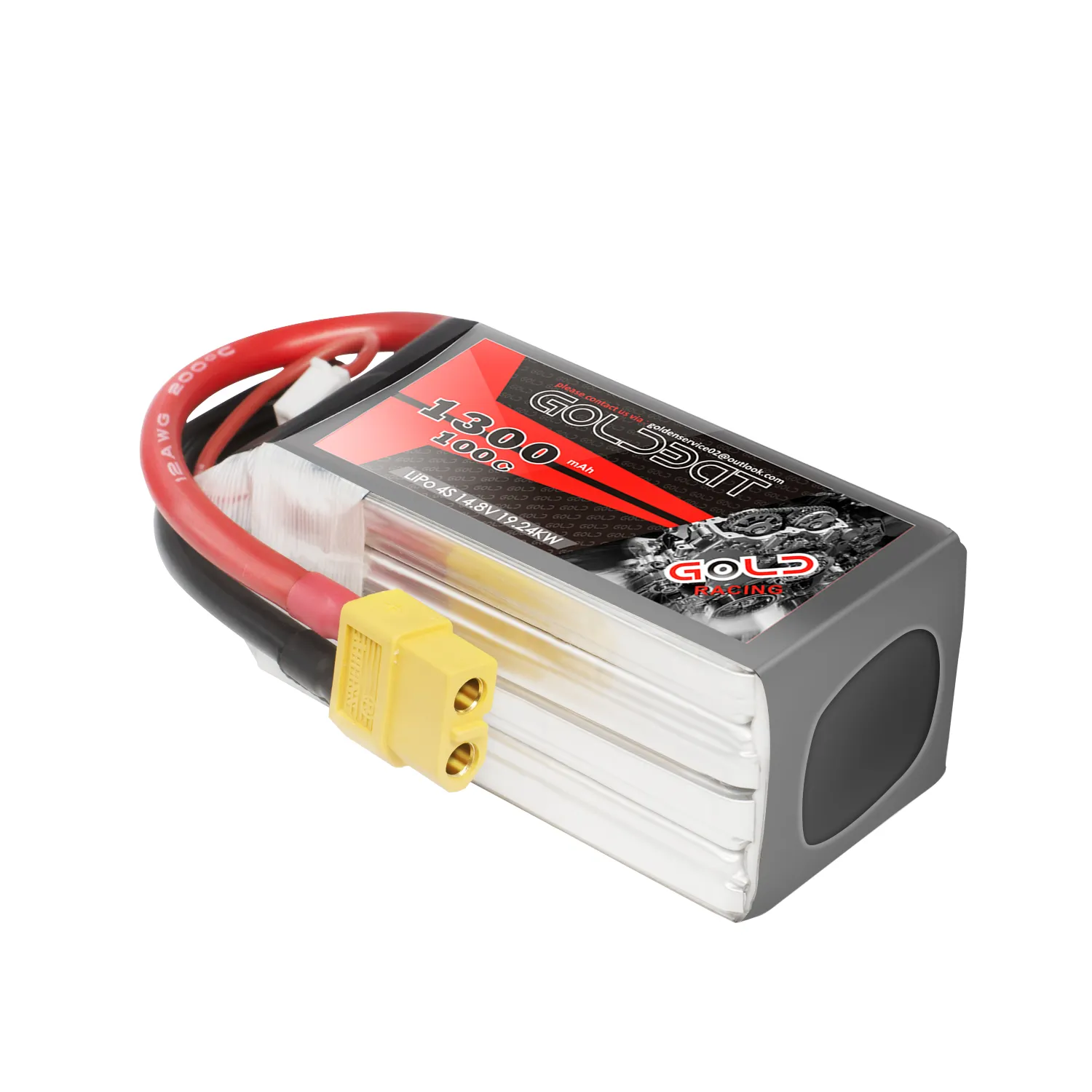 Oplaadbare Lipo Batterij 4 S 14.8 V 1300 mAh 100C Hoge C Tarief Lipo Batterij voor FPV UAV Helicopter