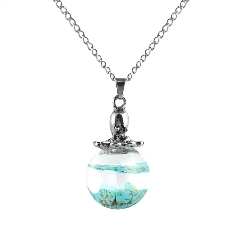 new arrival Creative Pendant dried Natural flower necklace, fashion transparent resin clavicle chain necklace for women/