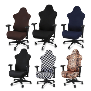 Funda para silla de juegos, funda elástica para silla de asiento para ordenador de cuero, Protector de silla de Gamer reclinable de carreras con volantes - Product Image 4