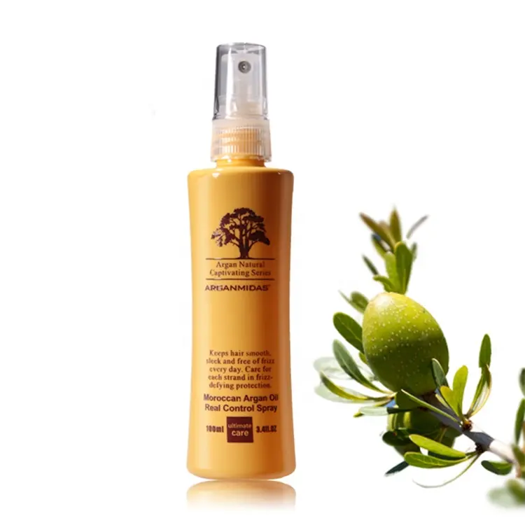 Spray de arganmidas para cabelos, produtos orgânicos de argan com controle real e anti frizz para todos os tipos de cabelo