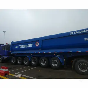 6 Axles Heavy頑丈40CBM Front Lifting Semi Dump Trailer For Sale