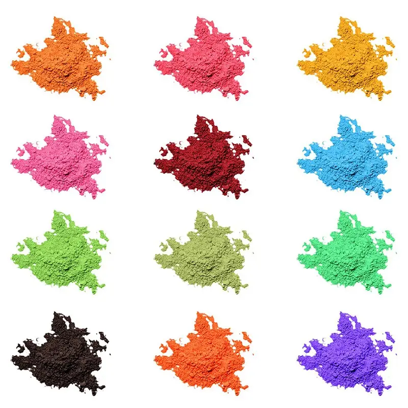 Poudre de Mica 24 Couleur Secouer Pots Cosmétiques de Résine Époxy De Qualité Couleur Pigment Naturel Savon Colorant Colorant pour la Fabrication De Savon Peinture art