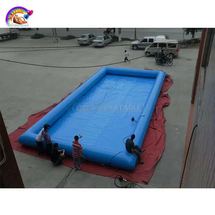 Giant long rectangle PVC plastic swimming pools cheap inflatable swimming pool