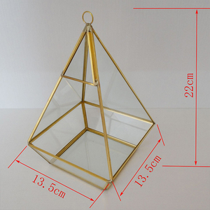 Kunden spezifische hängende kupfer klare geometrische Glaster rarium Großhandel - Product Image 4