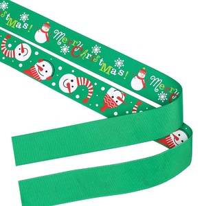 25mm de árbol de Navidad de poliéster <span class=keywords><strong>cinta</strong></span> impresa <span class=keywords><strong>cinta</strong></span> tejer grogrén Feliz Navidad decoración celebrar <span class=keywords><strong>cinta</strong></span> - Product Image 5