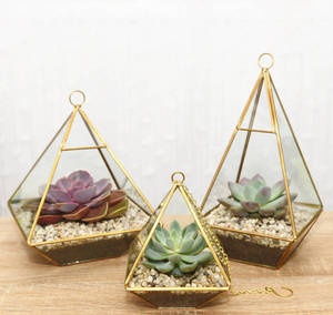 Kunden spezifische hängende kupfer klare geometrische Glaster rarium Großhandel - Product Image 1