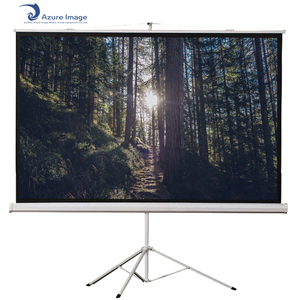 <span class=keywords><strong>100</strong></span> <span class=keywords><strong>pulgadas</strong></span> 4 3 portátil al aire libre suelo trípode Pantalla de proyector/tela pantalla proyector para venta - Product Image 1