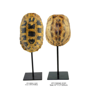 Base di guscio di tartaruga decorazione per la casa con scultura in metallo artificiale europa resina artigianale deposito di 30% animale CF1150242 realistico - Product Image 4