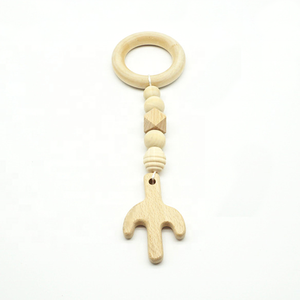 Haute Qualité <span class=keywords><strong>Cactus</strong></span> En Forme de Pendentif En Bois Bébé De Dentition Dentition Hêtre Bois - Product Image 1