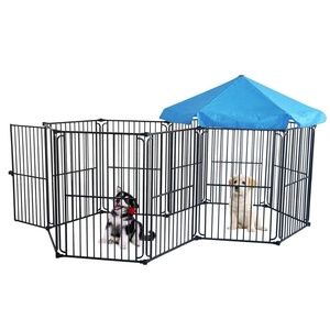 Al aire libre plegable Extra grande de Metal resistente suelo correr <span class=keywords><strong>perrera</strong></span> con la cubierta impermeable - Product Image 1