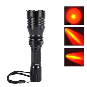 Lampu Senter <span class=keywords><strong>LED</strong></span> Merah Tahan Air 1000 Lumen, Lampu Berburu Jarak Jauh Lampu Merah Penglihatan Malam Senter <span class=keywords><strong>LED</strong></span> Merah