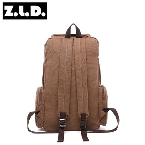 Venta al por mayor barato adultos color puro computadora doble hombro lienzo bolsa de la escuela - Product Image 5
