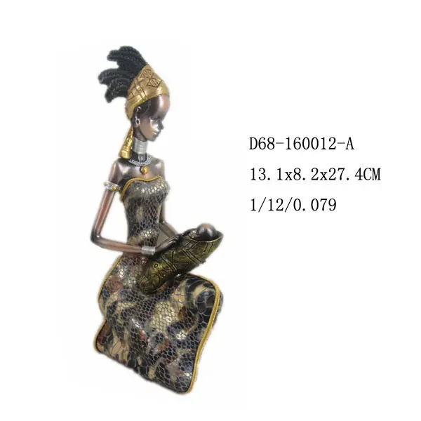 Ev Dekorasyon toptan kadın afrika reçine figürler