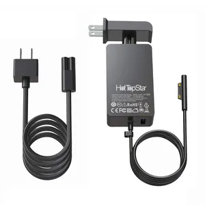 Carregador adaptador de energia para laptop, novo material de conectividade para desktop, 44w, 15v, 2.58a, para microsoft surface pro 3/4 ac/dc