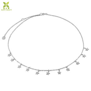 925 Sterling silver <span class=keywords><strong>collana</strong></span> del choker placcato oro stella <span class=keywords><strong>luna</strong></span> della <span class=keywords><strong>collana</strong></span> del choker - Product Image 5