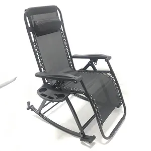 Chaise de camping incurvée en métal, lit-balançoire à bascule, ajustable, 50 cm
