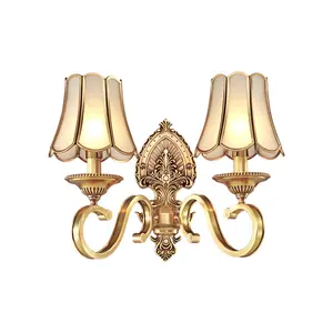 现代欧式花式壁灯家居装饰表面安装黄金外壳室内led壁灯