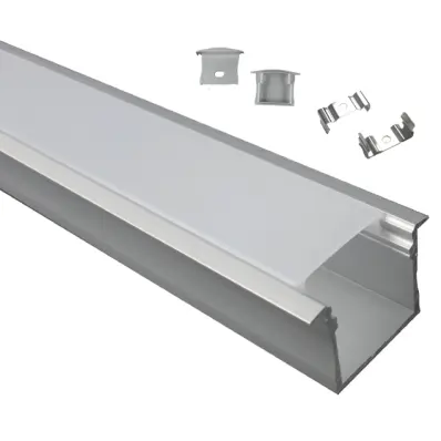 3m Aluminium-U-LED-Kanal profil, extrudiertes U-förmiges LED-Aluminium profil für LED-Licht leisten