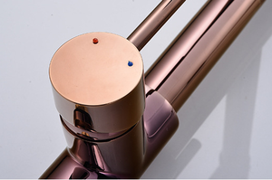 Rubinetto da cucina a molla in <span class=keywords><strong>oro</strong></span> rosa rubinetto estraibile per lavello <span class=keywords><strong>miscelatore</strong></span> caldo e freddo - Product Image 6
