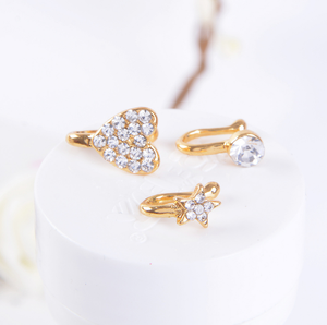 Anneaux nasaux en Faux Septum strass, Non percés, pour nez, ouvert, anneau à Clip, <span class=keywords><strong>Piercing</strong></span>, bijoux du corps - Product Image 3