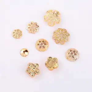 DIY Jewelry Finding flower decorative Bead Caps Brass end Caps