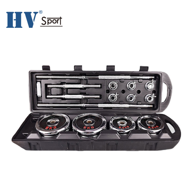 Высокое качество дома Вес подъема Регулируемый штанга гантели набор