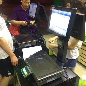 POS Hệ Thống Thiết Bị Đầu Cuối Cảm Ứng Kép Tiền Mặt Đăng Ký Quy Mô Điện Tử Cân Thanh Toán Reader Máy <span class=keywords><strong>In</strong></span> Thiết Bị Tất Cả Trong Một Quy Mô - Product Image 5