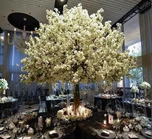 Высококачественное искусственное Цветочное дерево, украшение для стола, искусственное дерево цветущей вишни для свадебного украшения