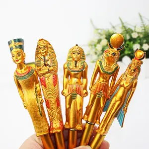 Großhandel billig ägyptischen alten Pharao Gold Souvenir Stifte Werbe geschenk Kugelschreiber