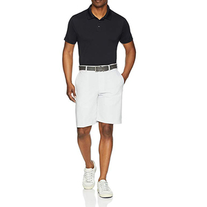 Negro liso de Color personalizado tres botones en <span class=keywords><strong>el</strong></span> cuello de corte Slim de piqué de algodón Golf Polo t camisa hombre - Product Image 5