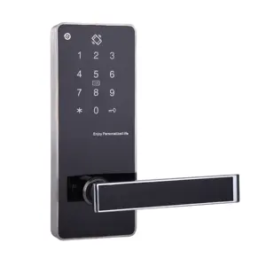 Teclado Udohow Smart Door Lock com controle remoto para porta de apartamento de madeira com trava única padrão