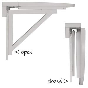 Blanco mesa plegable/plegable caído HOJA DE montado en <span class=keywords><strong>la</strong></span> pared semicircular de - Product Image 6