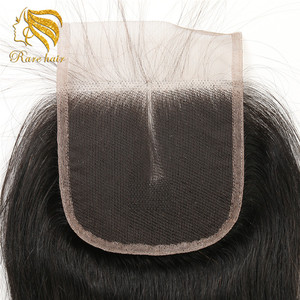 Lsy natural pre recta de cierre del cordón del pelo <span class=keywords><strong>humano</strong></span> 4by4 parte libre parte media parte superior del cordón del - Product Image 4