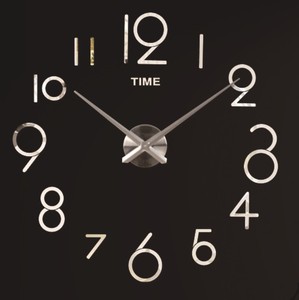 Grande Horloge Murale Moderne 3D <span class=keywords><strong>Mur</strong></span> Horloge avec Miroir Numéros Autocollants pour La Maison Bureau Décorations Cadeau 380010 - Product Image 1