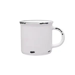 16oz Mug keramik Enamel desain kustom Stoneware Mug kopi Tersedia dengan lapisan sublimasi