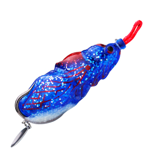 Señuelo de pesca de superficie con forma de rana, 10g 14g, cebo artificial blando, acción perfecta, anzuelo con ranura de sangre y purpurina, señuelo <span class=keywords><strong>Bonic</strong></span> - Product Image 4