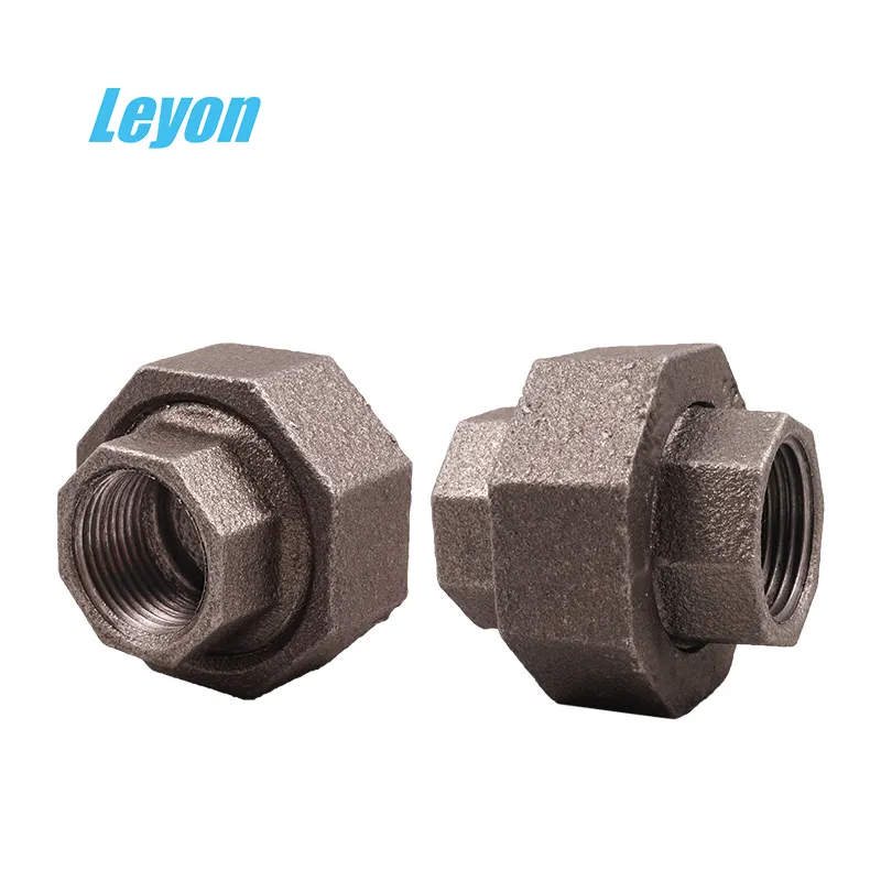 oil and gas threaded pipe fitting BSP iron black malleable unions connector as4020 330 union asme b16.3 malleable union for gas for fire fighting