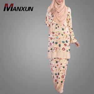 Nouveau modèle islamique enfants vêtements filles Baju Kurung et Baju Kebaya musulman dernière conception