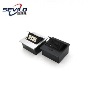 Prise de bureau européenne avec vidéo USB VGA cachée 3/<span class=keywords><strong>4</strong></span>/<span class=keywords><strong>2</strong></span> prises électriques - Product Image 1