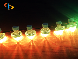 Feux de course automatiques extérieurs 24 RVB <span class=keywords><strong>Pixel</strong></span> 5050 LED IP66 bleu et blanc froid pour cabochon de champ de foire 40mm - Product Image 6