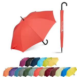 Top umbrella benutzer definiertes Logo Classic J Griff wind dicht Rain Straight Regenschirm