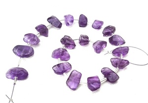 Center Drilled Polished Rough Natural Purple Amethyst Gemstone Top Quality February Birthstone Making Jewelry - Product Image 4