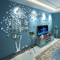 Toptan akrilik lazer kesim 3D duvar sanatı ev dekor