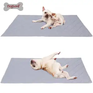 Двусторонняя летняя охлаждающая кровать большого размера для домашних животных, Мягкий Нейлоновый охлаждающий коврик для собак