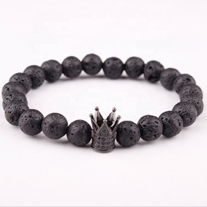 Usine en gros naturel perles en pierre volcanique pierre perles bijoux bracelet - Product Image 4